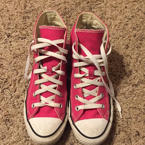 Converse Shoes - Pink High-Top Converse